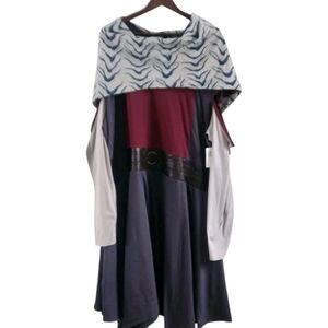 Her Universe Star Wars Ahsoka Tano Hooded Cowl Neck Dress Size 5 5X New NWT